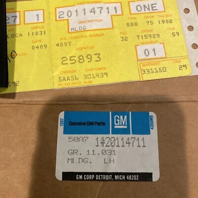 GM 20114711Molding,Quarter Window Reveal 1982-1985 Cadillac Eldorado new with bo - Image 1 of 3