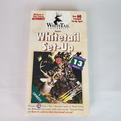 Whitetail Set-Up 13 Successful Hunts VHS 1996 WhiteTail University 90 Min Deer - Image 1 of 4