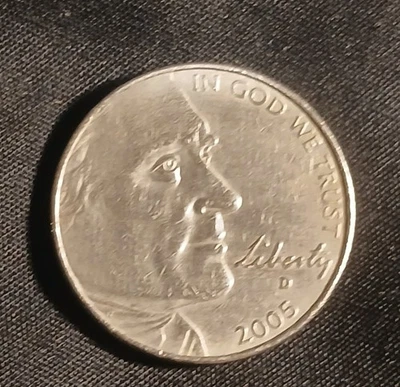 2005 D Rare Jefferson Buffalo Nickel Unique ERROR COIN  - Image 1 of 4