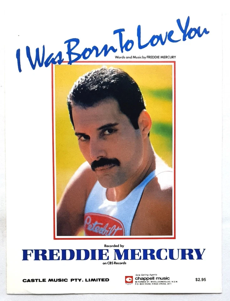 Freddie Mercury - I Was Born To Love You - 1985 Original Australian Sheet Music - Image 1 of 1