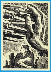 Mexican artist A.Beltrán 1956 Russian postcard FIRST CONGRESS PEACE DEFENCE - Picture 1 of 2