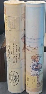 2 Laura Ashley Vintage Vinyl Wallpaper Border 11 Yd Ea Mother & Child Made In Uk - Image 1 of 4