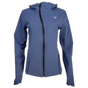 diadora Rain Lock Full Zip Running Jacket Womens Blue Casual Athletic Outerwear - Picture 1 of 3