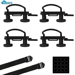 4*Universal Roof Box U Bolt Clamps For Car Roof Rack Cargo Carrier Rack &2 Strap - Picture 1 of 8