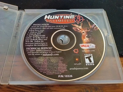 Hunting Unlimited 3 Jewel Case With Sleeve (PC, 2004) Windows PC CD-Rom - Tested - Image 1 of 2