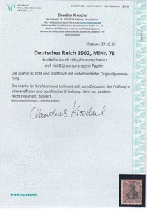 Prachtstück 1902 Germania Mi. 76 Postfrisch ** Geprüft - Bild 1 von 3