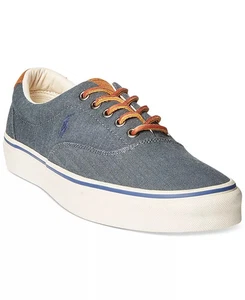 Polo Ralph Lauren Men's Keaton Suede-Trim Herringbone Sneaker - Navy 7 US - Picture 1 of 1