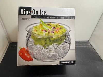 Prodyne Dips On Ice 16oz. Acrylic Dip Bowl Nesting In Lower Ice Bowl-NRFB - Image 1 of 2