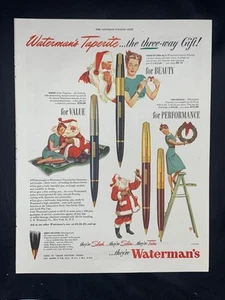 Pubblicità rivista* - 1946 - Penne Waterman - 3 modelli mostrati - (#3) - Foto 1 di 1
