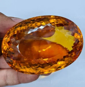 895 Carat Orange Citrine Oval Shape Glass Field Loose Gemstone - Picture 1 of 6