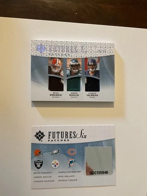 2009 Upper Deck Ultimate Futures Six Patches Patch BLUE #/25 Maclin  Wallace - Image 1 of 2