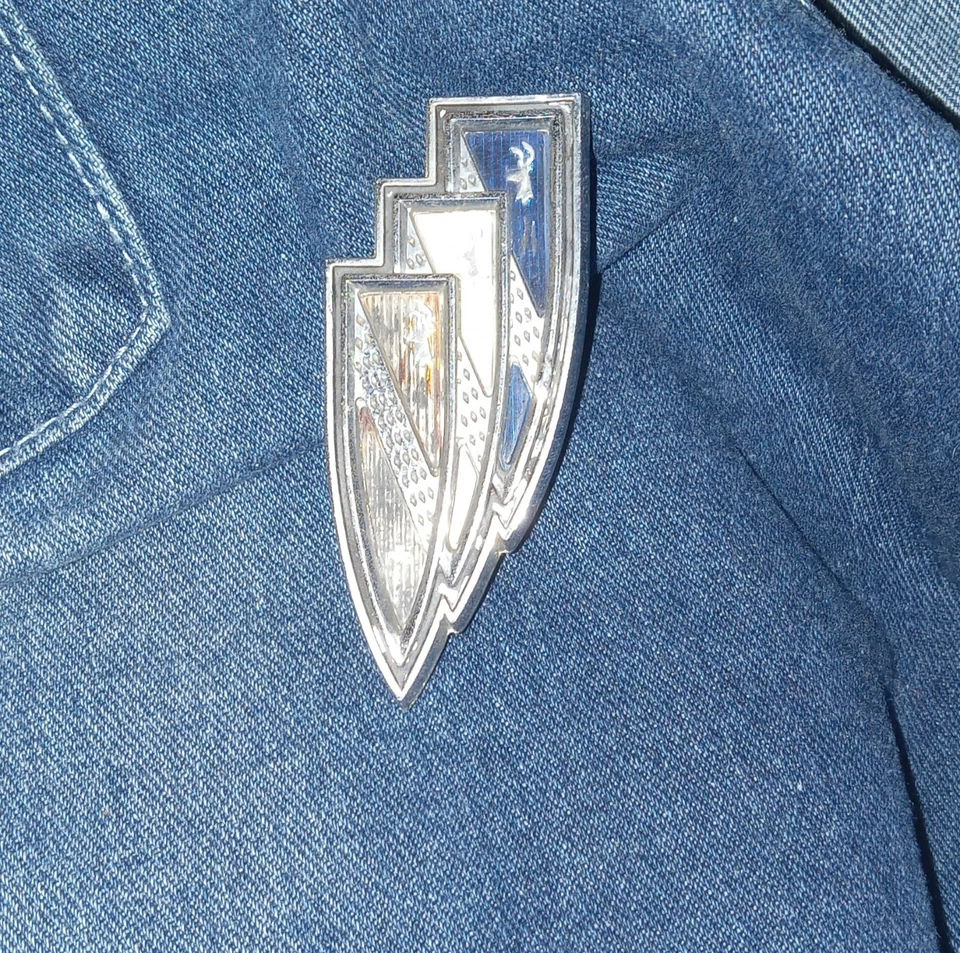 1968 Buick Skylark Sport Wagon Trishield Grille Emblem "1 Year Only" - Image 1 of 4