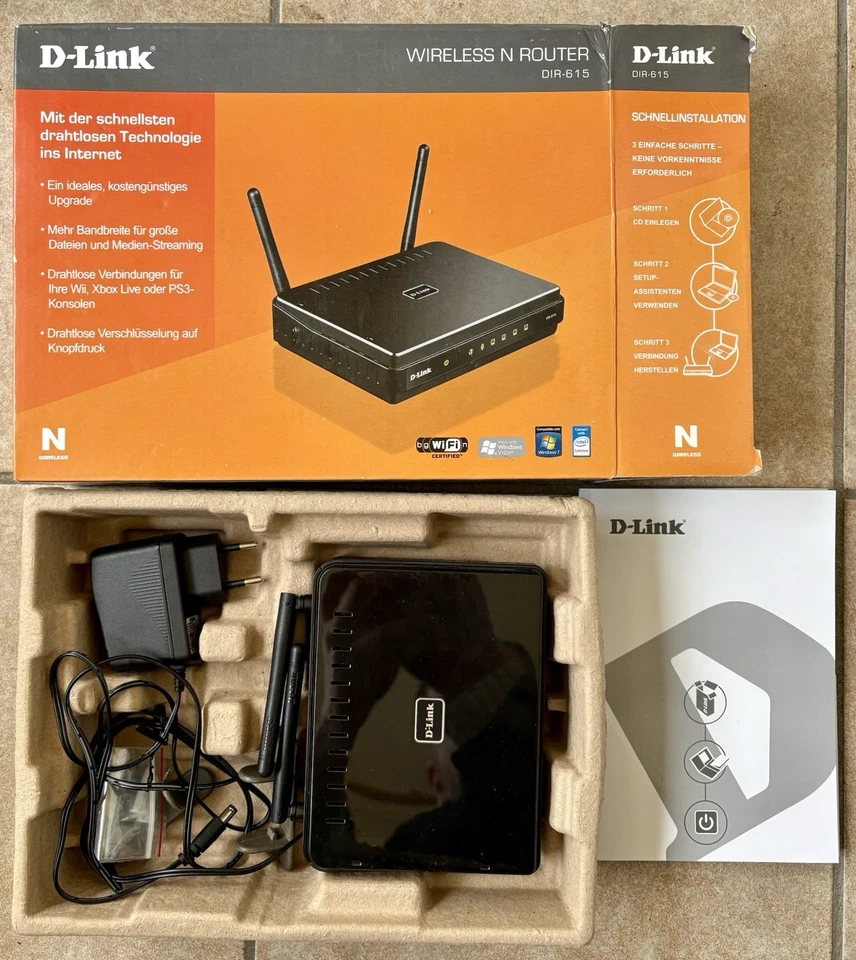 D-Link Wireless N Router DIR-615 IEEE 802.11n/g/b 2,4 GHz - Bild 1 von 1