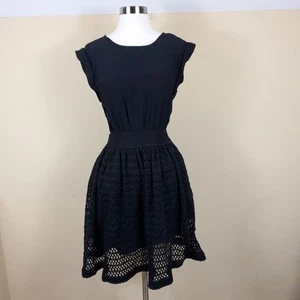 Sandro Black Cindy Open-back Dress in Black Size M - Picture 1 of 12