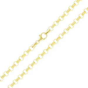 Collana catena maglia rolo oro giallo 14 kt italiana 22" 4,7mm 12,4 grammi - Foto 1 di 5