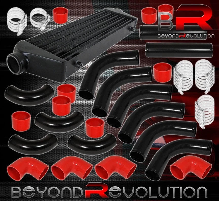 12Pc Diy Mandrel Bent Piping Pipe Kit+28"X2.5"X7" T&F Aluminum Intercooler Set Foto 1 de 1