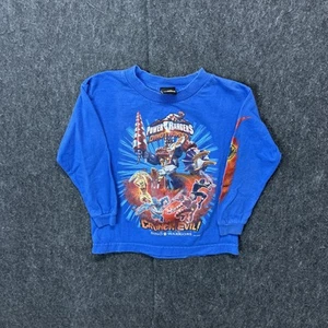 Vintage Power Rangers Dino Thunder Cartoon Promo T Shirt YOUTH Size Medium 8-10 - Picture 1 of 4
