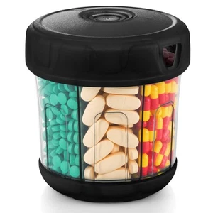 Extra Large Supplement Organizer with XL 7 Compartments, TPU Soft Lid Easy to... - Picture 1 of 7
