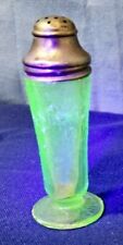 1930s Uranium Green Depression Glass Salt Shaker “Cameo Ballerina”