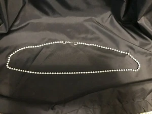 Collar de cadena vintage de diamantes de imitación tono plata 24" - Imagen 1 de 3