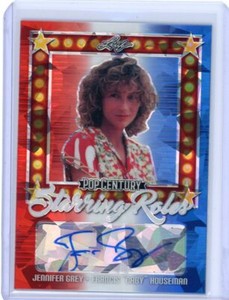2021 Leaf Pop Century Jennifer Grey Red W & B Crystals Auto #1/3 Dirty Dancing