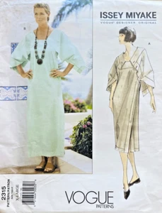 VERY RARE VOGUE 2315 ISSEY MIYAKE SIZE XLRG 20/22 CAFTAN STYLE DRESS UC/FF - Picture 1 of 6