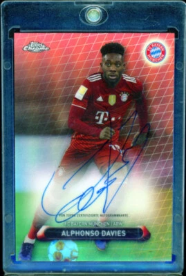 2021 Topps Chrome ALPHONSO DAVIES auto autograph NUMBERED #5/5 - Image 1 of 3