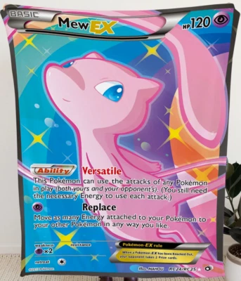 READ Pokemon B & W Full Art Mew EX Legendary LARGE BLANKET 50x60 - Image 1 of 4