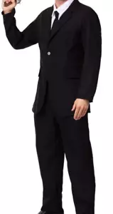 Adult Black Suit Formal Gangster Mobster SIZE L (with defect) - Picture 1 of 2