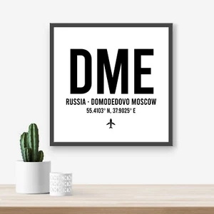 Personalised Russia Moscow Airport code print - Any Airport/Location, Aviation - Picture 1 of 5