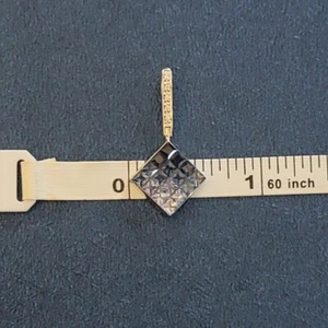 Blue Gradient Sapphire pendant W/Diamond accents 14 K WH Gold - Picture 1 of 7