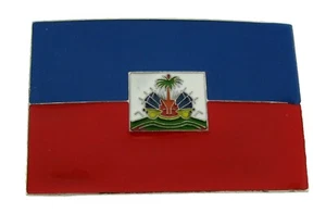 Haiti Flag Belt Buckle Western Cowboy Rodeo Style Haitians Men Women Multicolor - Bild 1 von 6