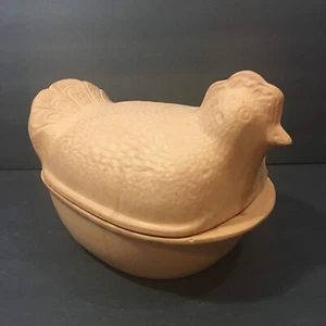 Vintage California Adobe Oven Ware Stoneware Cooker Hen On Nest Casserole - Picture 1 of 12