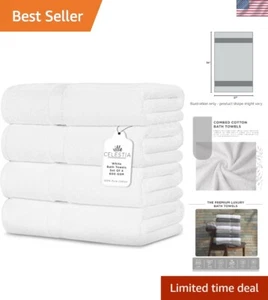 600 GSM Cotton Bath Towels Set of 4 Quick Dry Soft Absorbent Luxury - Picture 1 of 9