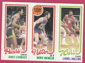 1980-81 Topps Scoring Leader Mike Newlin, Lionel Hollins & James Edwards