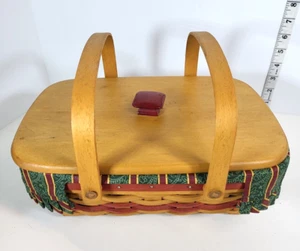 Longaberger Christmas Collection 1996 Holiday Cheer Basket, Liner, Protector - Bild 1 von 17