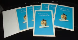 LOT OF 7 VINTAGE NORCROSS GRADUATION THANK YOU NOTES W/5 ENVELOPES - Picture 1 of 2