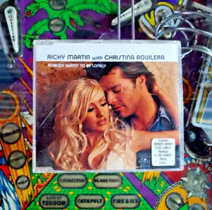 Ricky Martin Christina Aguilera Nobody Wants To Be Lonely 2001 4 Track CD Single - Picture 1 of 4