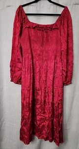 Maurices Schulterfreies Kleid Puffärmel Rotwein Neu mit Etikett - XL - Bild 1 von 10