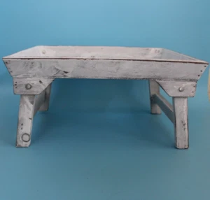 Holz Sofatablett 32 cm Shabby klappbar Holztablett weiß Serviertablett - Bild 1 von 4