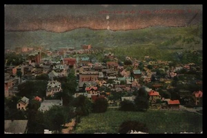 VIEW VALLEY, CLARKSBURG WEST VIRGINIA, de noche, pieza de recuerdo tintada a mano, 1908 - Imagen 1 de 2