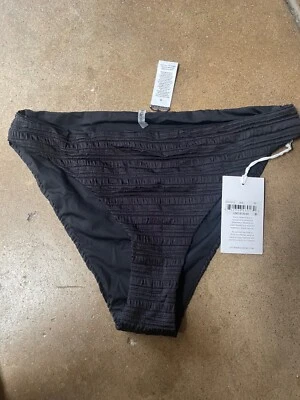 Vitamina A Cali Pierna Alta Parte Inferior Completa - Negro Seersucker Raya Mediana Foto 1 de 2