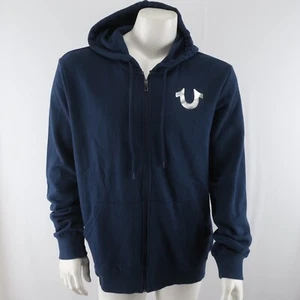 Felpa con cappuccio e zip True Religion City Buddha uomo taglia XL blu $119 - Foto 1 di 10