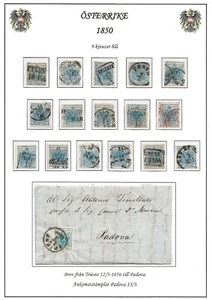Österreich, Austellungsblatt mit Nr 5 + Brief nach Padova 1856 - Imagen 1 de 2