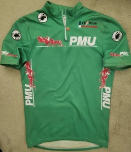 Camiseta deportiva de ciclismo Castelli Italia PMU Tour De France Green Points L BLEMAS de colección - Imagen 1 de 6