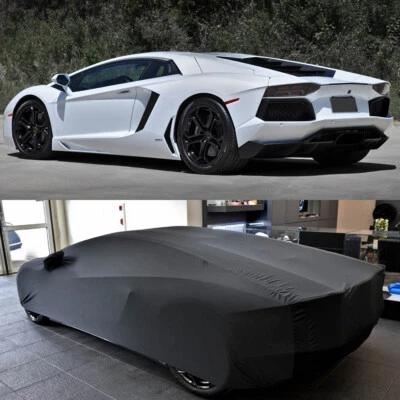 Cubierta de coche elástica satinada resistente al polvo a arañazos para Lamborghini Aventador Foto 1 de 4
