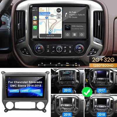 Apple Carplay For Chevrolet Silverado 2014-2018 GMC Sierra Car Stereo Radio GPS - Image 1 of 4