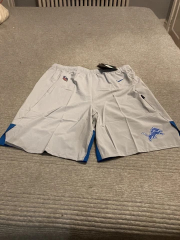 MENS Detroit Lions Nike FLEX NFL On Fieldl Athletic Shorts Gray/Blue XL NWT $75 Cover