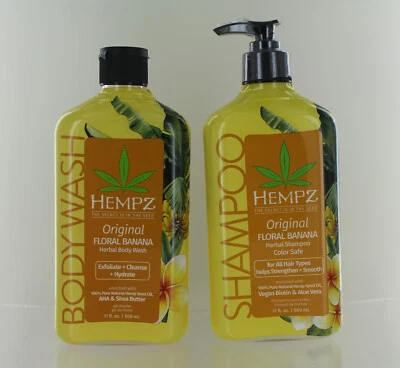 New Hempz Floral Banana Herbal Body Wash & Color Safe Shampoo - 17 fl oz - Image 1 of 4