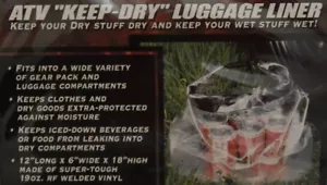 ATV Keep-Dry Luggage liner Quadboss fits gear pack and luggage compartments New - Picture 1 of 1